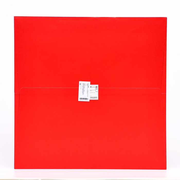 Пакет под торт, 40 х 40 х 40см, красный,1 шт