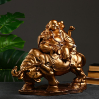 Фигура "Хоттей на буйволе" бронза, 23х47х36см Фигура "Хоттей на буйволе" бронза, 23х47х36см