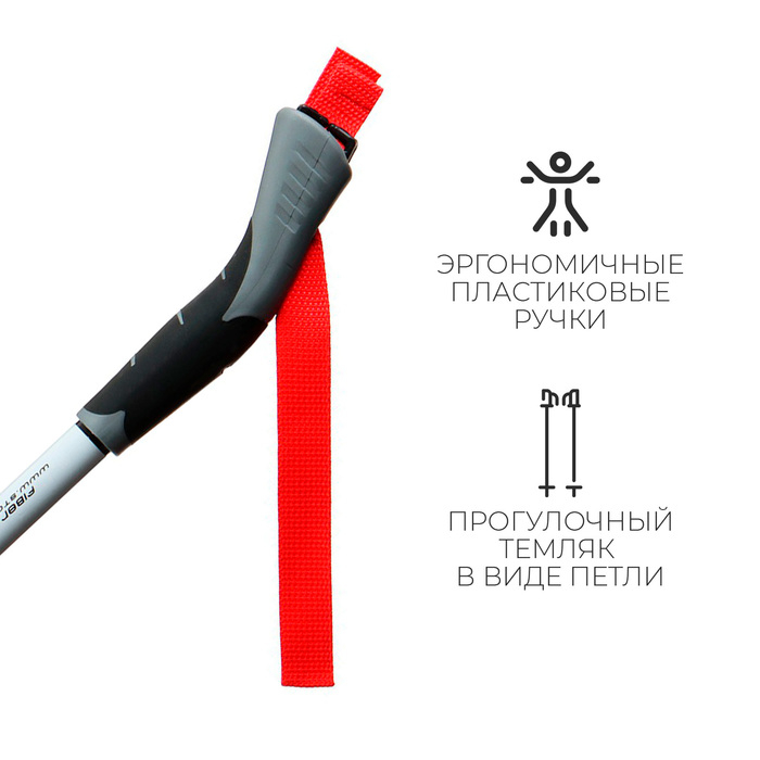 Палки лыжные стеклопластиковые, длина 130 см, цвета МИКС Палки лыжные стеклопластиковые, длина 130 см, цвета МИКС