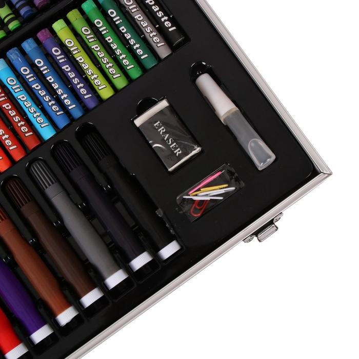 Набор для рисования в деревянной коробке, обтянутой пвх, большой Набор для рисования в деревянной коробке, обтянутой пвх, большой