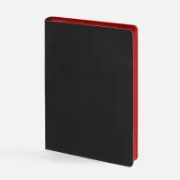Ежедневник Doppio, недатированный, черный с красным