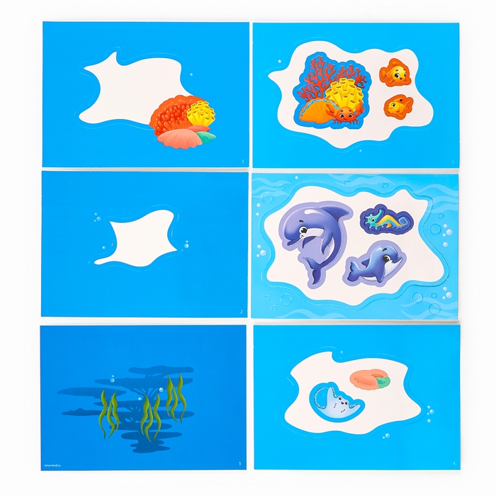 Объемная аппликация &laquo;Морские животные&raquo;, набор для творчества