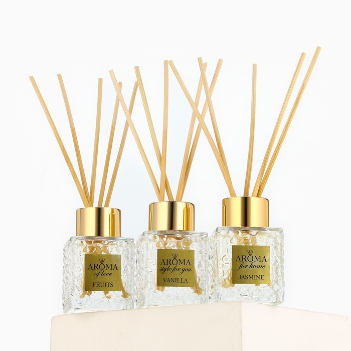 Диффузор ароматический палочки, ароматизатор для дома &laquo;Аромадиффузор: For home&raquo;,аромат ваниль, 50 мл.