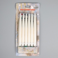 Светодиодные свечи на прищепках 19 см, 6 штук, батарейки АААх1 (не в комплекте), пульт ДУ, свечение тёплое белое