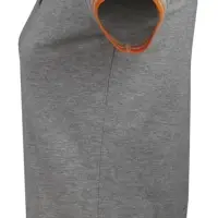 Рубашка поло женская Pasadena Women 200 с контрастной отделкой, серый меланж/оранжевый, размер XXL