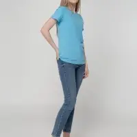 Футболка женская T-bolka Lady голубая, размер XL