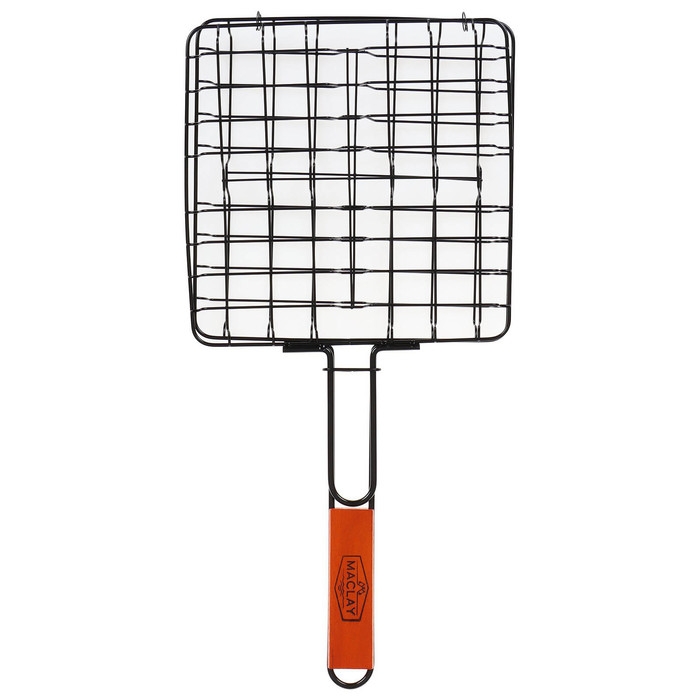 Решётка гриль для бургеров maclay, 24 x 24 см, хромированная сталь, для мангала Решётка гриль для бургеров maclay, 24 x 24 см, хромированная сталь, для мангала