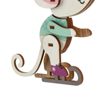 Ёлочная игрушка - подвеска деревянная сборная «Новый год! Мышонок» Ёлочная игрушка - подвеска деревянная сборная «Новый год! Мышонок»