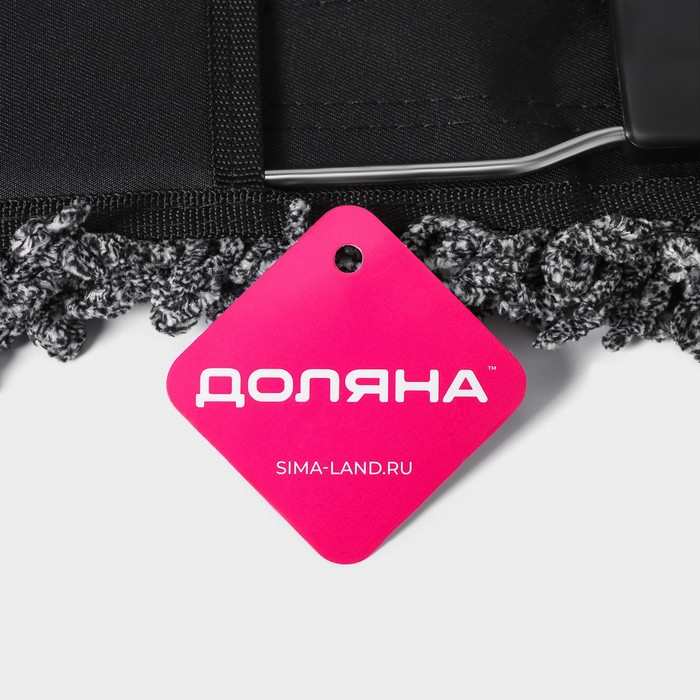 Швабра для мытья пола Доляна, плоская, микрофибра букли, железный флаундер, телескопическая стальная ручка, 62×13×84(130) см Швабра для мытья пола Доляна, плоская, микрофибра букли, железный флаундер, телескопическая стальная ручка, 62×13×84(130) см