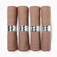 Набор салфеток с декорат. кольцами Этель Sand 40х40 см - 4 шт, 100% лён Набор салфеток с декорат. кольцами Этель Sand 40х40 см - 4 шт, 100% лён