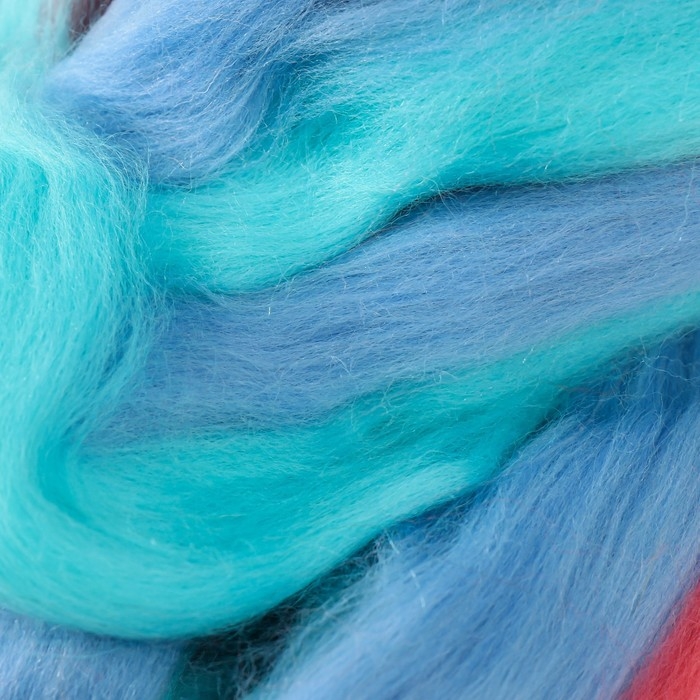 Шерсть для валяния 100% полутонкая шерсть 50 гр меланж (24 - 423)