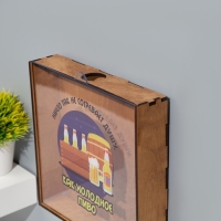 Копилка для пивных крышек "Холодное пиво" 24,5х23х5 см Копилка для пивных крышек "Холодное пиво" 24,5х23х5 см