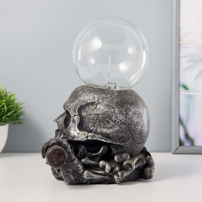 Плазменный шар Плазменный шар "Дуэт" серый 13х7х17 см RISALUX