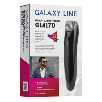 Машинка для стрижки Galaxy LINE GL 4170, 3 Вт, 1-8.5 мм, нерж.сталь, 220 В, чёрная Машинка для стрижки Galaxy LINE GL 4170, 3 Вт, 1-8.5 мм, нерж.сталь, 220 В, чёрная