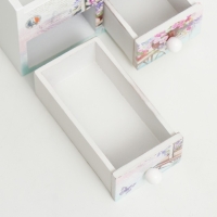 Шкатулка дерево с зеркалом "Тележка с цветами" 10,5х10,8х7 см Шкатулка дерево с зеркалом "Тележка с цветами" 10,5х10,8х7 см