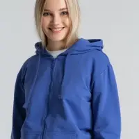 Толстовка на молнии с капюшоном Siverga 2.0, ярко-синяя, размер XS