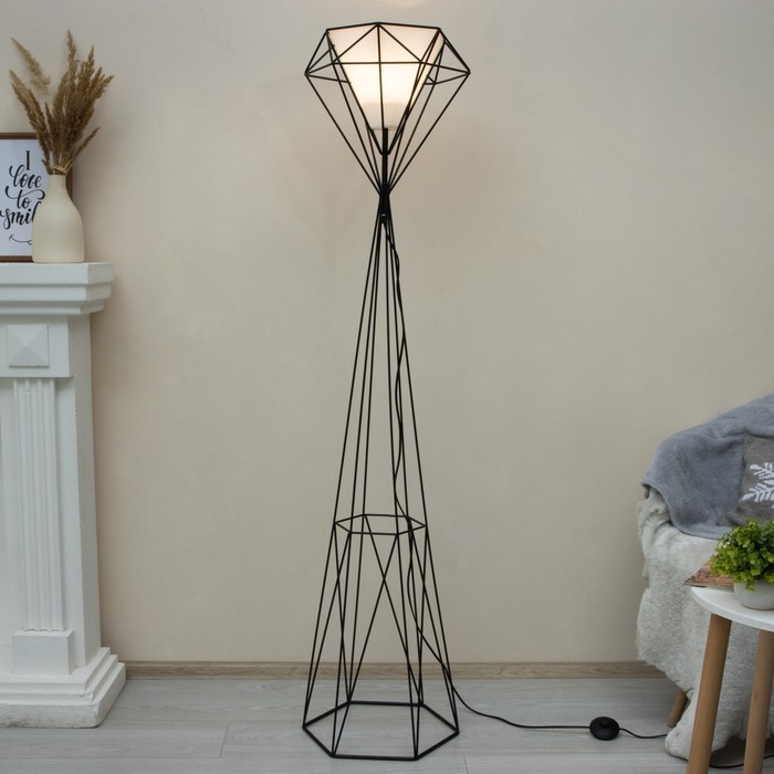 Торшер 19081/1 E27 40Вт черный 35х35х175 см