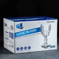 Набор бокалов стеклянных «Лоза», 350 мл, 6 шт, цвет серый Набор бокалов стеклянных «Лоза», 350 мл, 6 шт, цвет серый