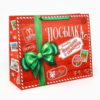 Пакет подарочный новогодний ламинированный &laquo;Новогодняя посылка&raquo;, XL 49 х 40 х 19 см , Новый год