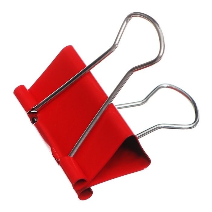 Набор зажимов для бумаг цветных 32мм, 24 штук, 5 цветов, в пластиковой тубе Набор зажимов для бумаг цветных 32мм, 24 штук, 5 цветов, в пластиковой тубе