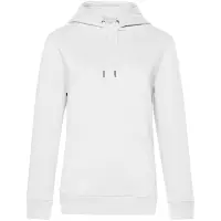 Толстовка с капюшоном женская Queen, белая, размер XXL