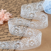 Кружево капроновое, 35 мм &times; 10 &plusmn; 1 м, цвет голубой