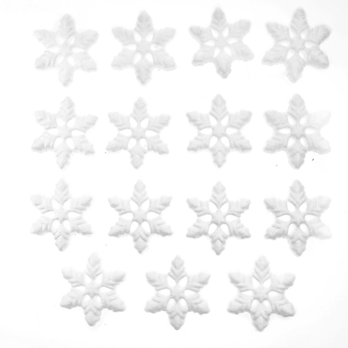 Основа для творчества и декорирования &laquo;Снежинка&raquo;, набор 15 шт., размер 1 шт. &mdash; 8 &times; 8 &times; 1,5 см