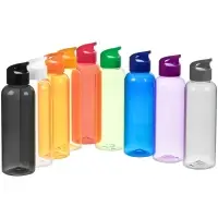 Бутылка для воды Plaske, прозрачная с белой крышкой Бутылка для воды Plaske, прозрачная с белой крышкой