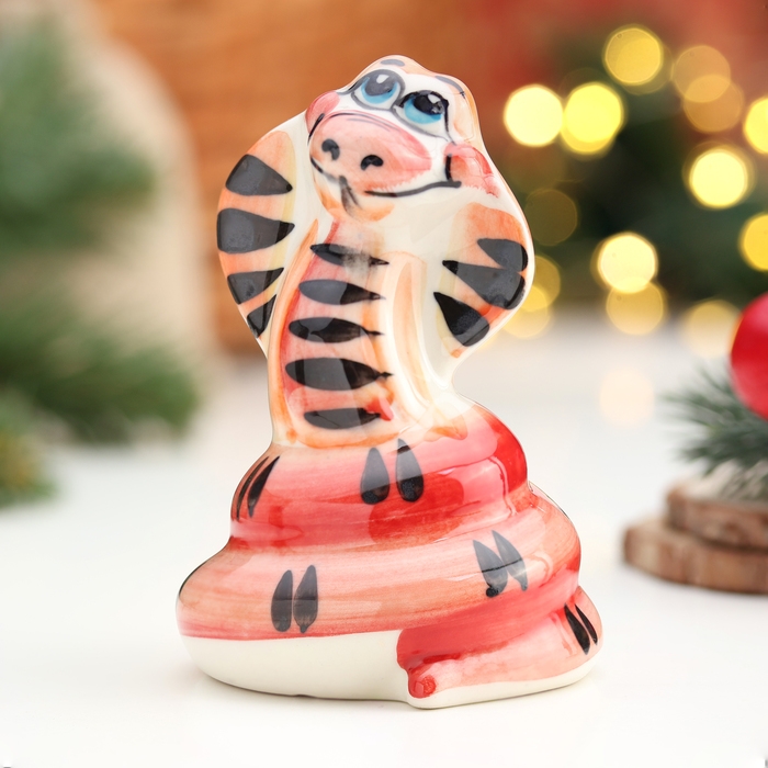 Сувенир &laquo;Змея Милена&raquo;, гжель, цвет, 10х6.5 см