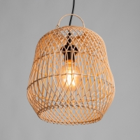 Светильник потолочный из ротанга "Арис" 1х120Вт, Е27, 30х30х30 см Светильник потолочный из ротанга "Арис" 1х120Вт, Е27, 30х30х30 см