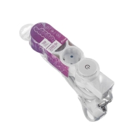 Удлинитель Duwi, 3 розетки, 3 м, 10 А, 2200 Вт, ПВС 3х0.75 мм2, с з/к, с выключателем, белый Удлинитель Duwi, 3 розетки, 3 м, 10 А, 2200 Вт, ПВС 3х0.75 мм2, с з/к, с выключателем, белый