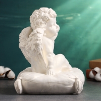 Фигура "Ангел на подушке" 23х22х26см, перламутр Фигура "Ангел на подушке" 23х22х26см, перламутр