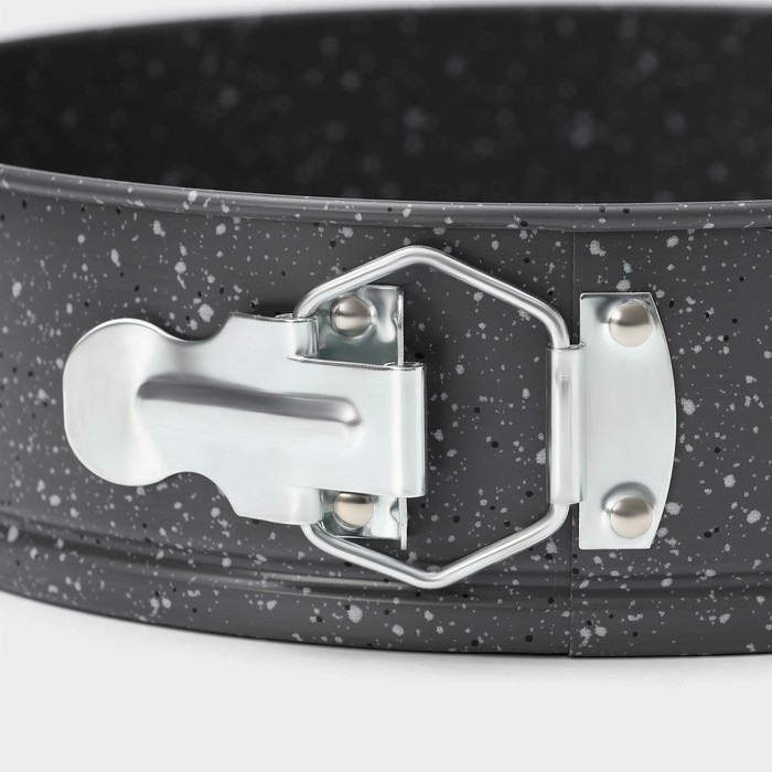 Форма Доляна для выпечки Элин &laquo;Мрамор&raquo;, 24&times;6,5 см, съёмное дно, антипригарное покрытие, цвет серый