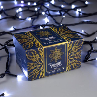 Гирлянда &laquo;Нить&raquo; 10 м, IP44, УМС, тёмная нить, 100 LED, свечение белое, мерцание белым, 220 В