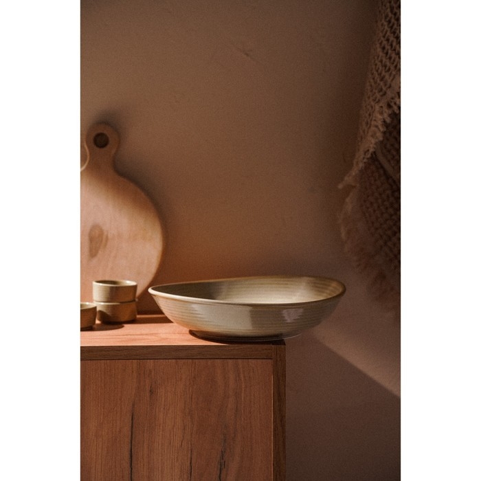 Тарелка глубокая фарфоровая SL Home «Песчаный бриз», 1,3 л, 26×24×6 см, цвет бежевый Тарелка глубокая фарфоровая SL Home «Песчаный бриз», 1,3 л, 26×24×6 см, цвет бежевый