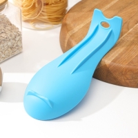 Подставка под ложку Доляна «Горох», 24,5×9,5 см, цвет синий Подставка под ложку Доляна «Горох», 24,5×9,5 см, цвет синий