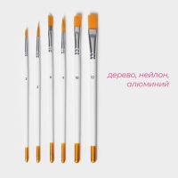 Набор кондитерских кисточек для декорирования Доляна «Ларсон», 6 шт, цвет белый Набор кондитерских кисточек для декорирования Доляна «Ларсон», 6 шт, цвет белый