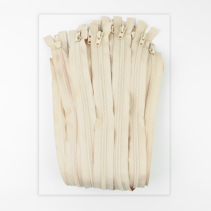 Молния &laquo;Трактор&raquo;, №8, разъёмная, 2 замка, замки автомат, 120 см, цвет слоновая кость, цена за 1 штуку