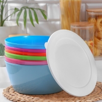 Чаша с крышкой, 3 л, цвет МИКС Чаша с крышкой, 3 л, цвет МИКС