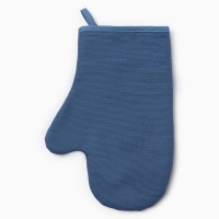 Варежка-прихватка Этель Freedom 20х28см, цвет синий, лён 56%, хлопок 44% 405 г/м2 Варежка-прихватка Этель Freedom 20х28см, цвет синий, лён 56%, хлопок 44% 405 г/м2