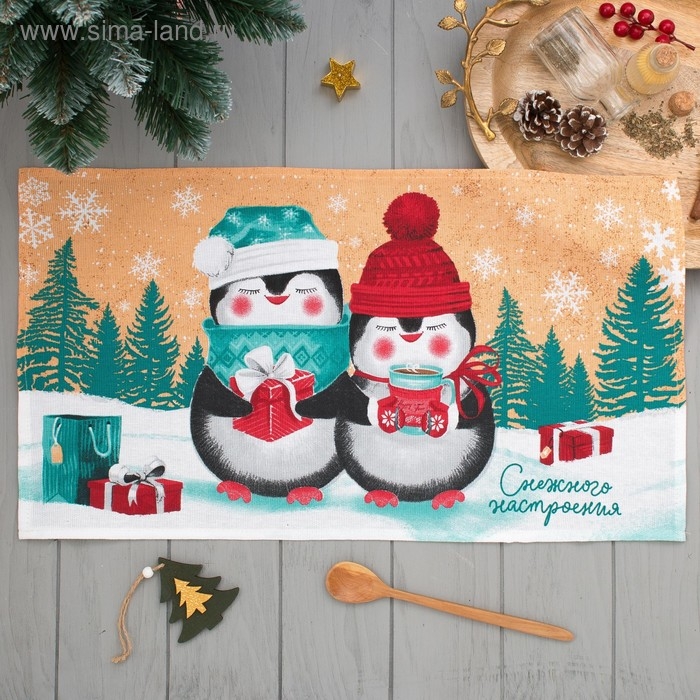 Полотенце кухонное &laquo;Снежного настроения&raquo; 35х60см