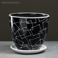 Горшок цветочный Иллюзия черная 5 л Горшок цветочный Иллюзия черная 5 л