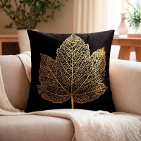 Наволочка декоративная Этель &laquo;Листок&raquo; 42х42 см, велюр