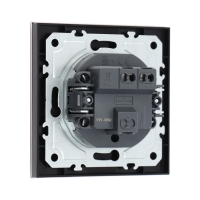 Выключатель TOT Matte Glass, 10 А, 1 кл., скрытый, стекло, черный