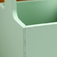 Кашпо - ящик деревянный 13,5х13,5х30 см Оливковый