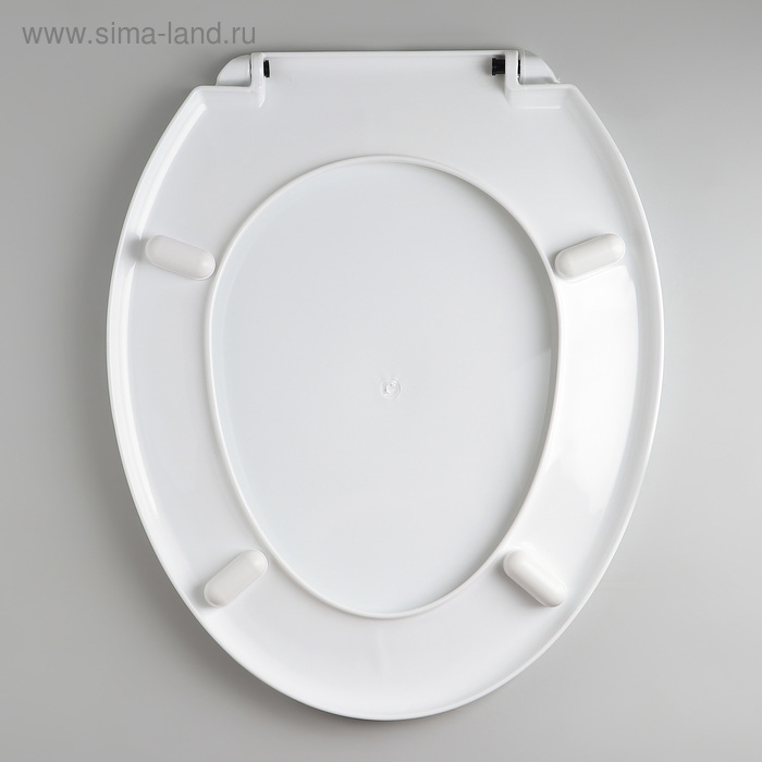 Сиденье для унитаза с крышкой Росспласт &laquo;Декор. Яблоко&raquo;, 44,5&times;37 см, белое