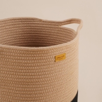 Корзина для белья плетеная круглая SL Home Cotton, хлопок, 33&times;45 см