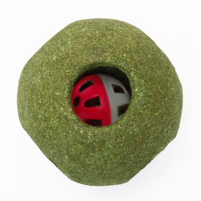 Игрушка - шар большой для кошек из прессованной кошачьей мяты, 10 см