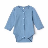 Боди с длинным рукавом, цвет синий, рост 62 см