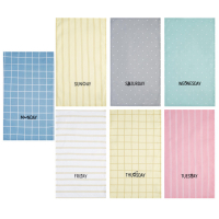 Набор кухонных полотенец Доляна Week 35х60см-7шт, 100% хлопок Набор кухонных полотенец Доляна Week 35х60см-7шт, 100% хлопок